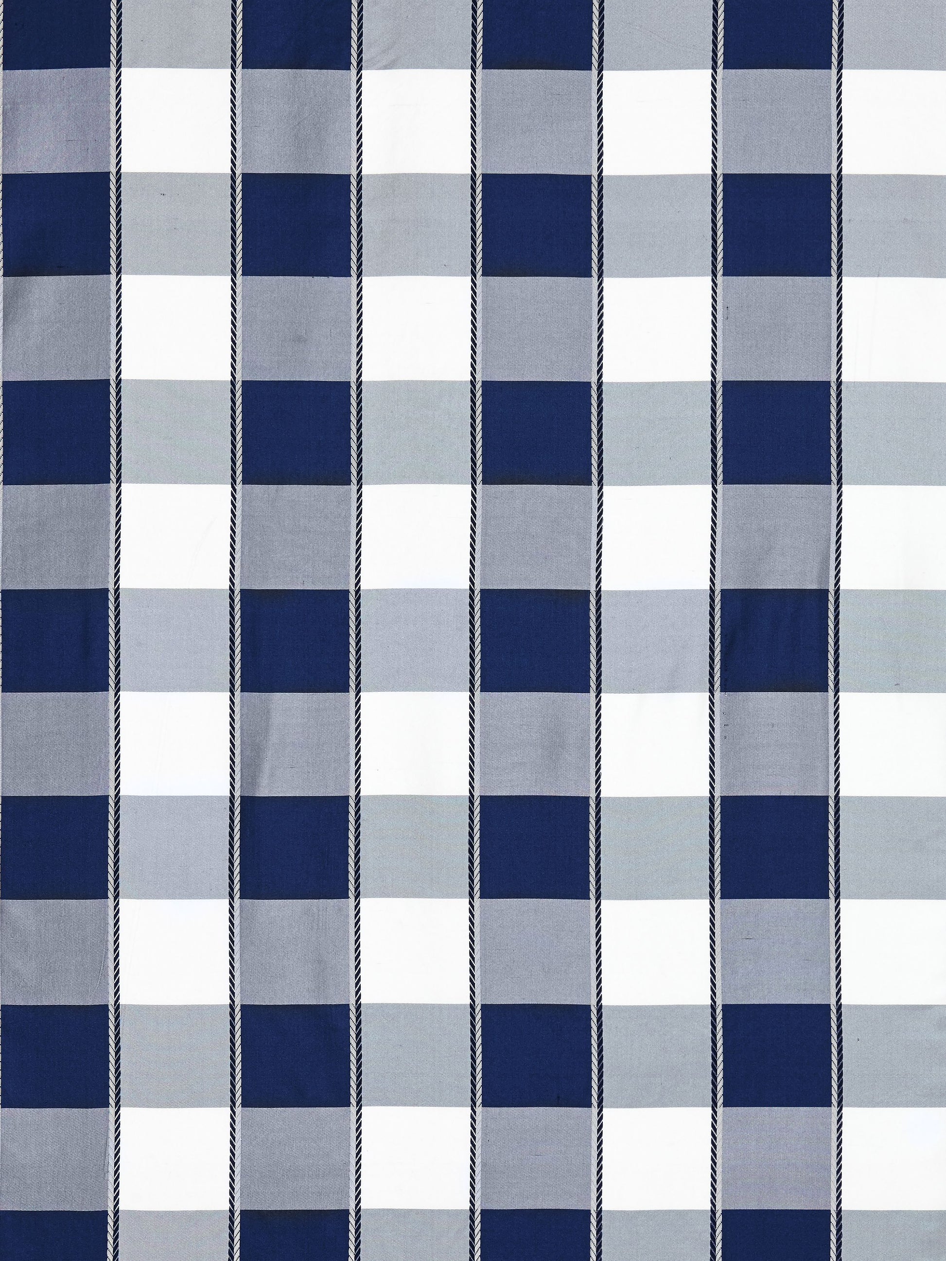 SCALAMANDRE  CHELSEA CHECK FABRIC NAVY   - SC 000927024