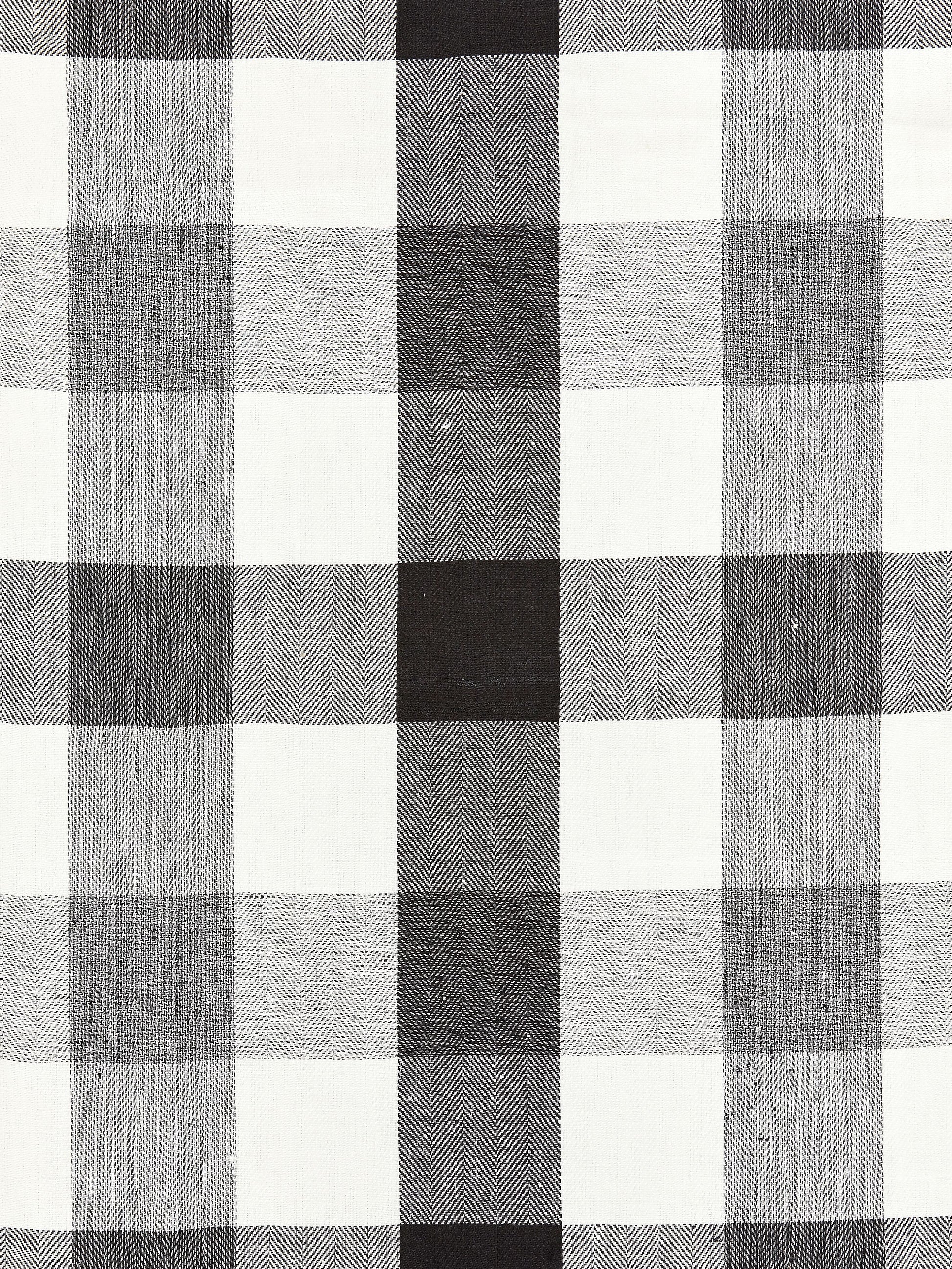 SCALAMANDRE  WESTPORT LINEN PLAID FABRIC NOIR   - SC 000927135