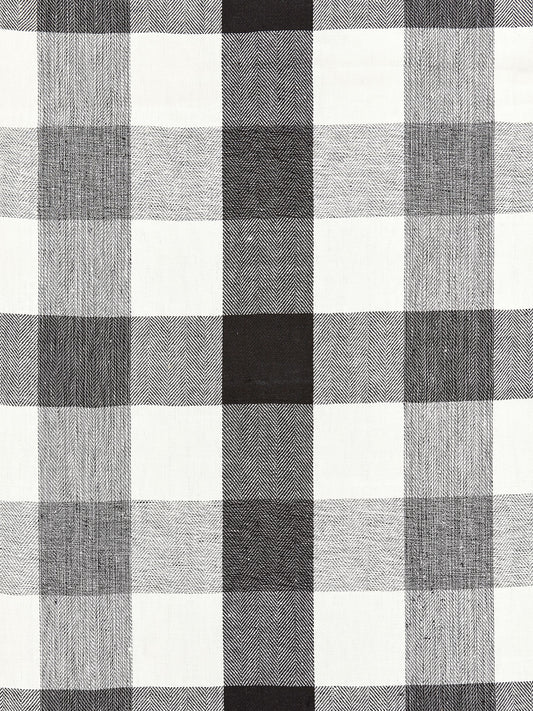 SCALAMANDRE  WESTPORT LINEN PLAID FABRIC NOIR   - SC 000927135