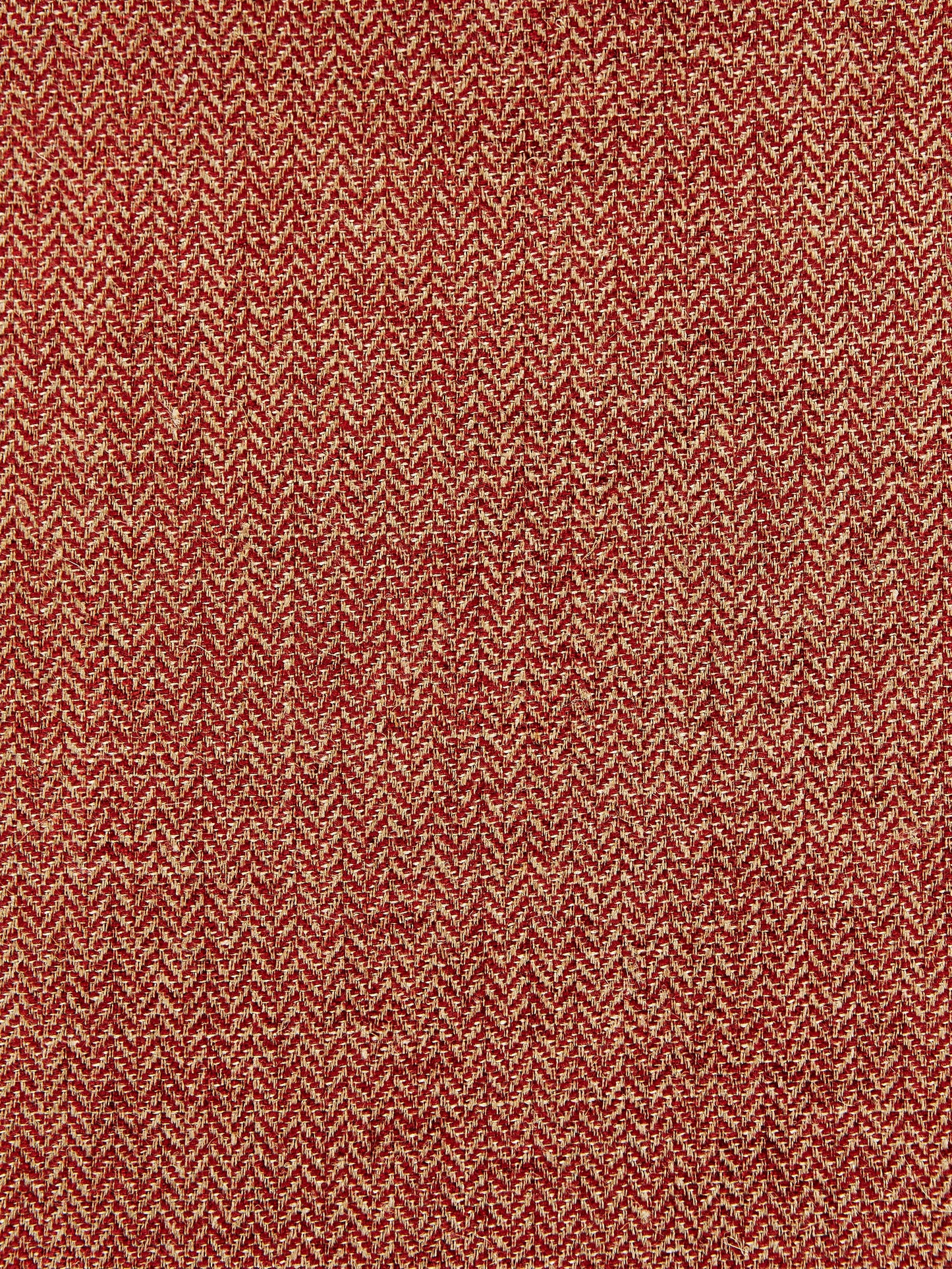 SCALAMANDRE  OXFORD HERRINGBONE WEAVE FABRIC RUSSET   - SC 001027006