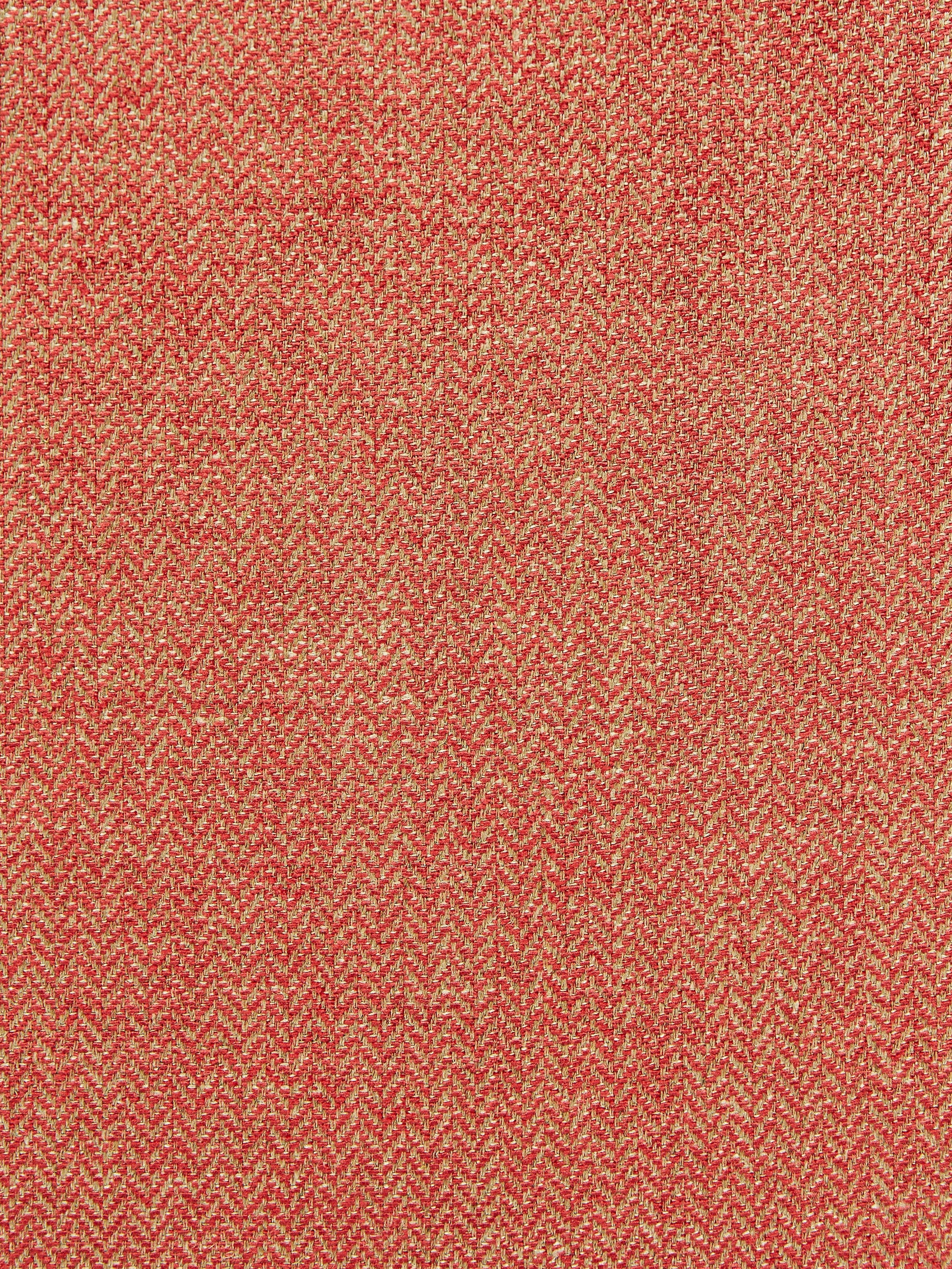 SCALAMANDRE  OXFORD HERRINGBONE WEAVE FABRIC ROUGE   - SC 001127006