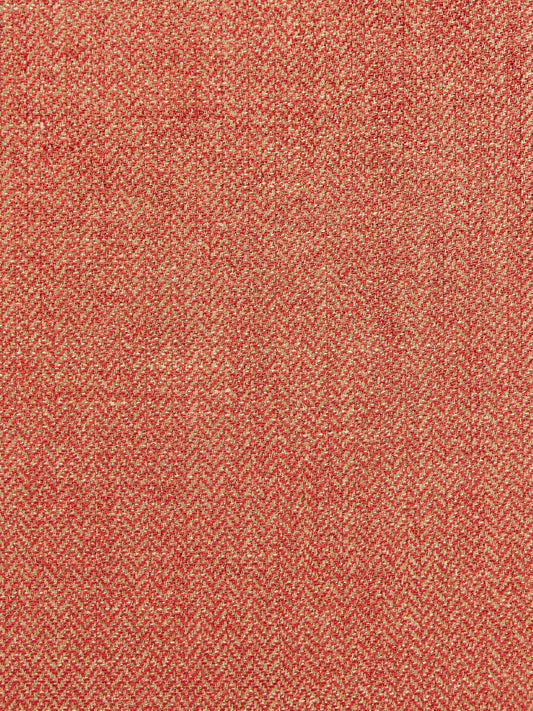 SCALAMANDRE  OXFORD HERRINGBONE WEAVE FABRIC ROUGE   - SC 001127006