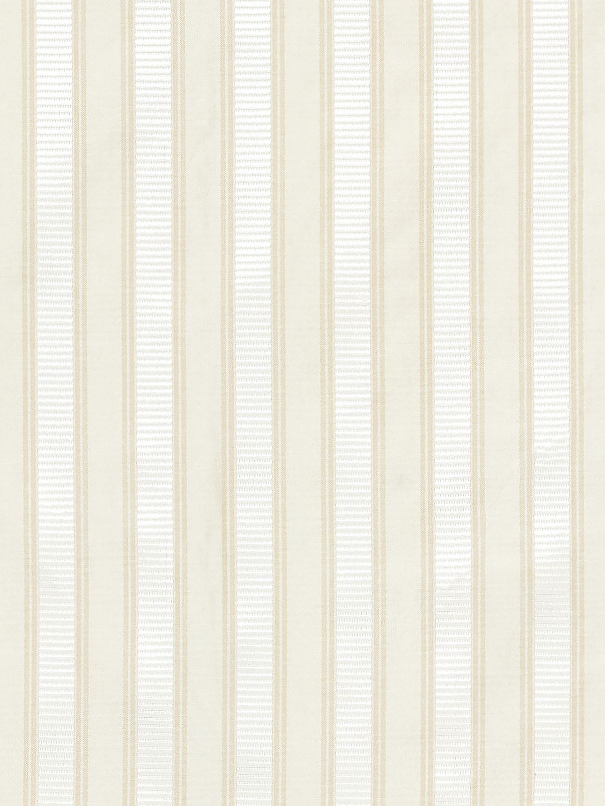 SCALAMANDRE  SHIRRED STRIPE FABRIC OYSTER WHITE   - SC 0012121M