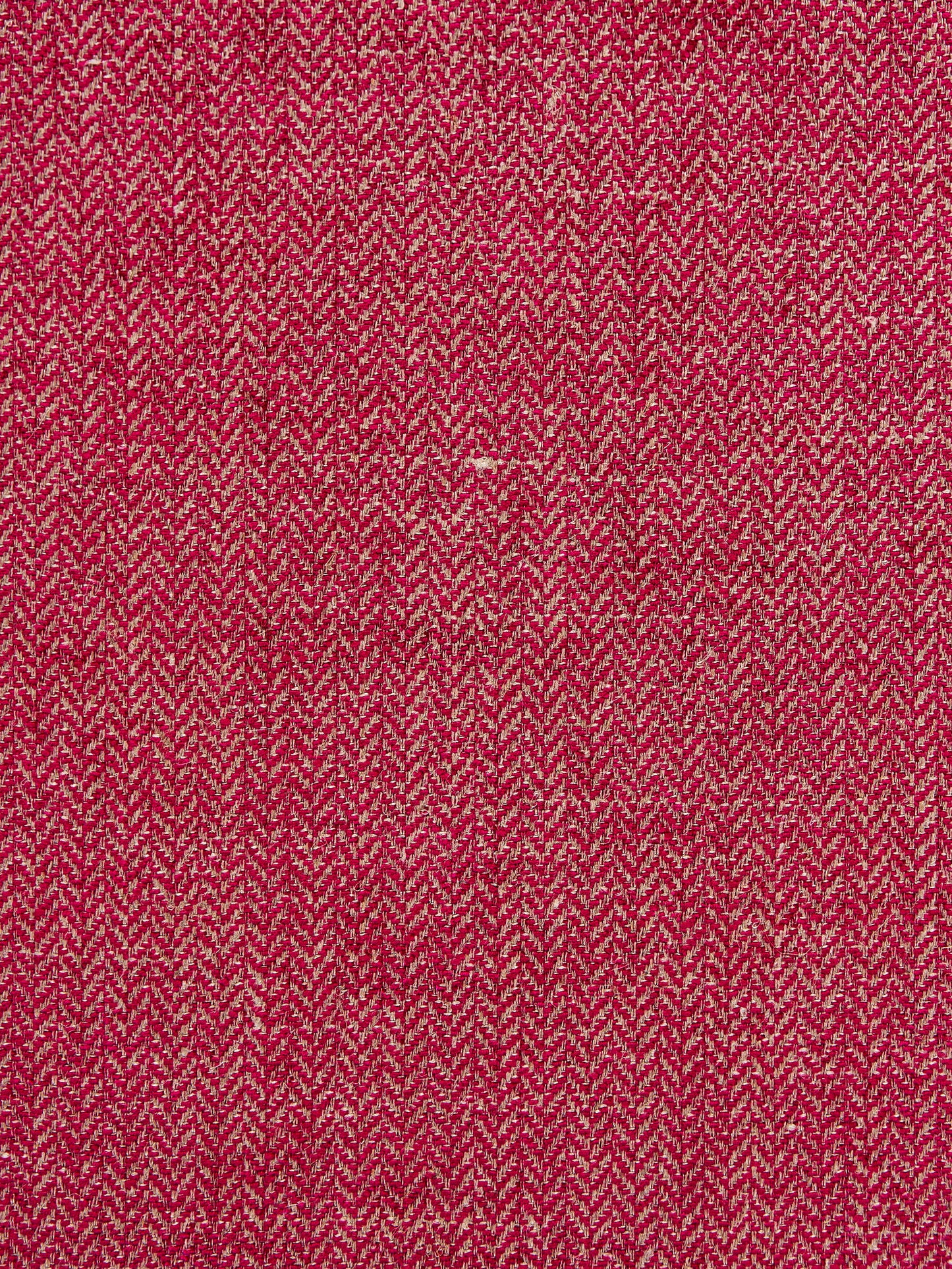 SCALAMANDRE  OXFORD HERRINGBONE WEAVE FABRIC FUCHSIA   - SC 001227006