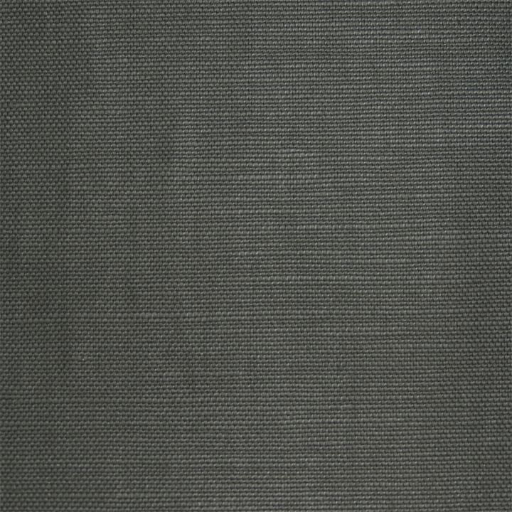 Close-up of dark gray fabric with a tight weave; durable upholstery or bag material.