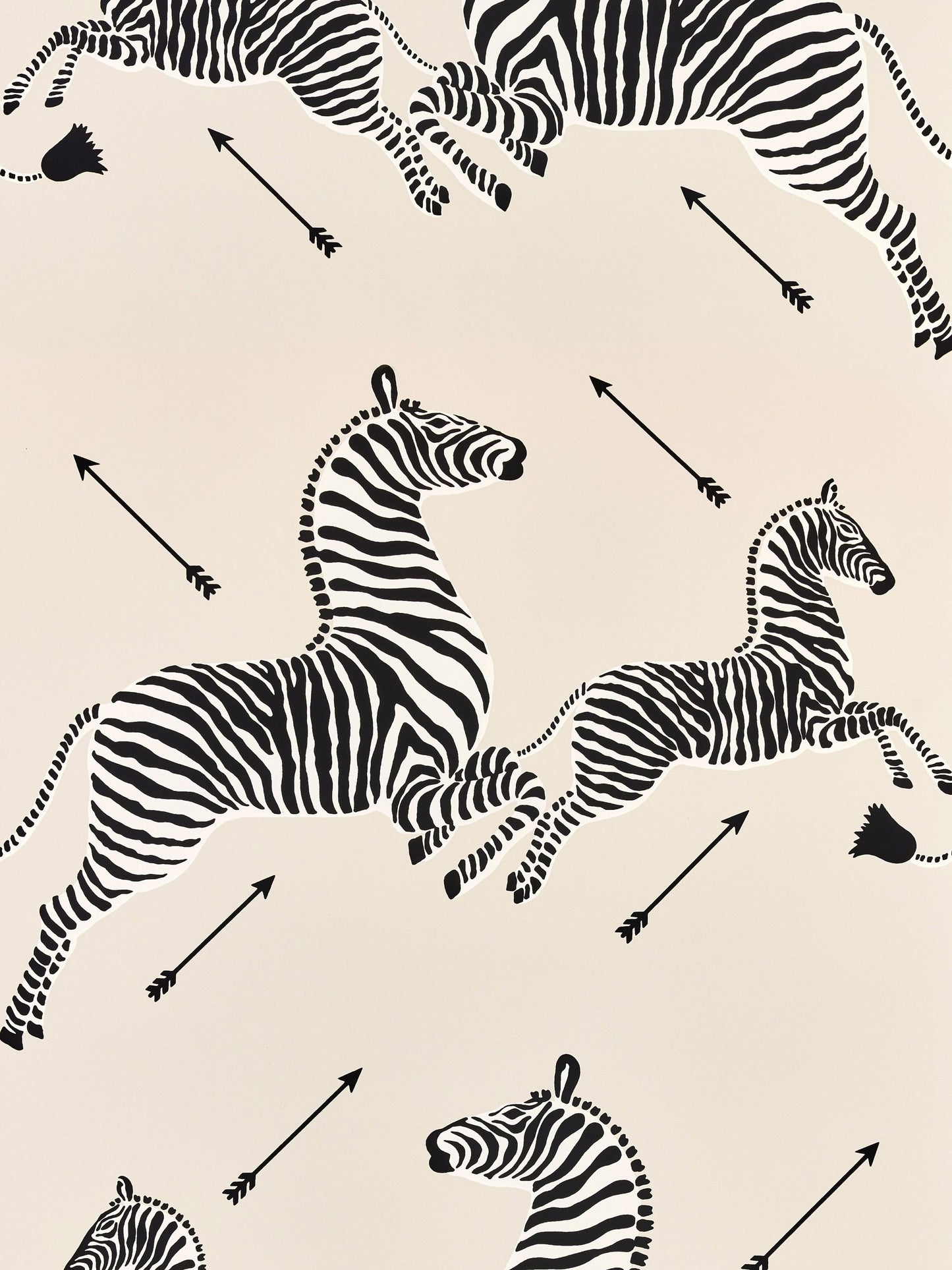 SCALAMANDRE  ZEBRAS - WALLPAPER BIRD , ANIMAL 
CHILDREN SANDSTONE   - SC 0013WP81388M NEW SKU # SCWP81388M0013