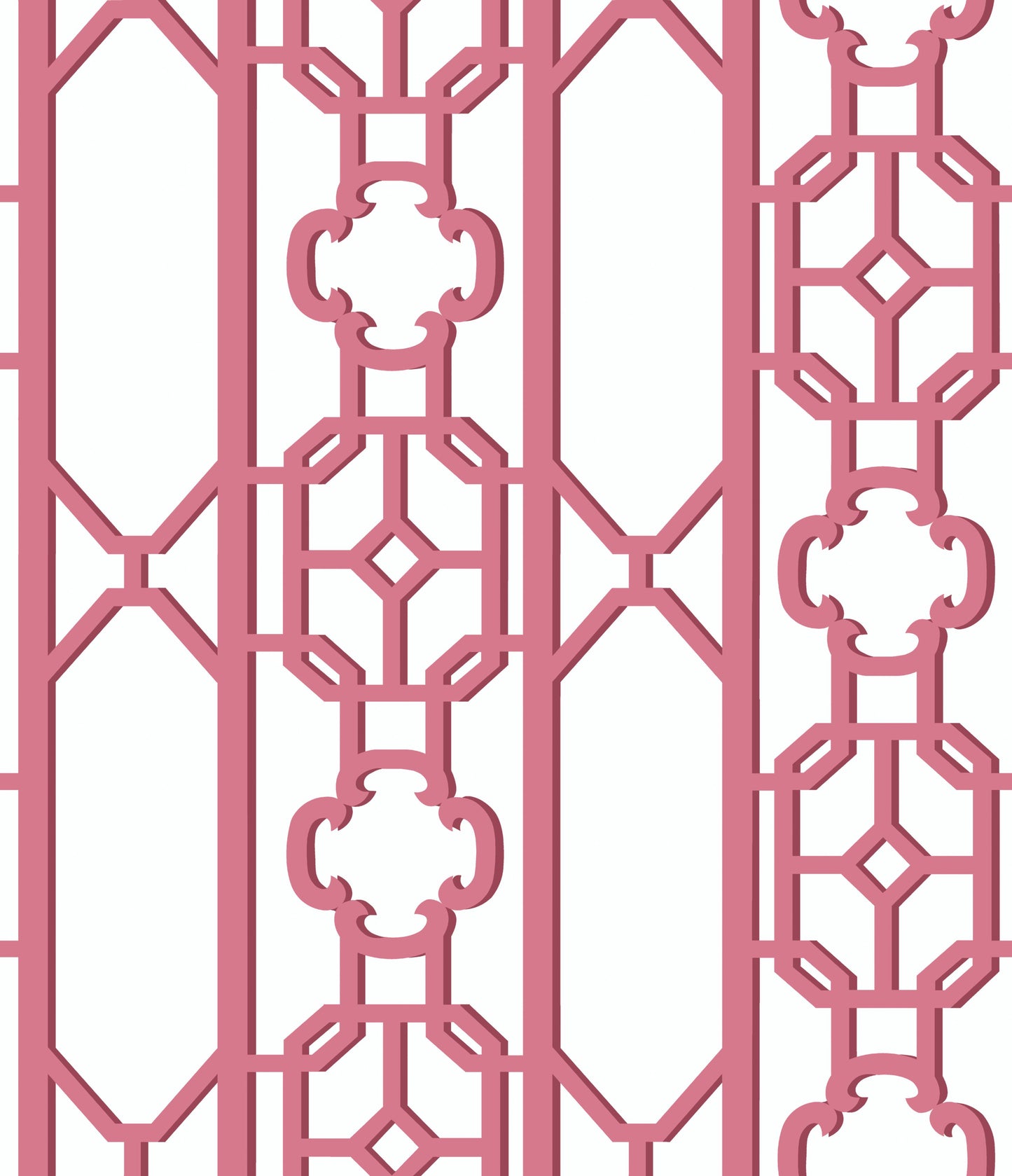 SCALAMANDRE  JOANNA FRET FRETWORK , LATTICE RASPBERRY   - SC 0014WP88582D NEW SKU # SCWP88582D0014