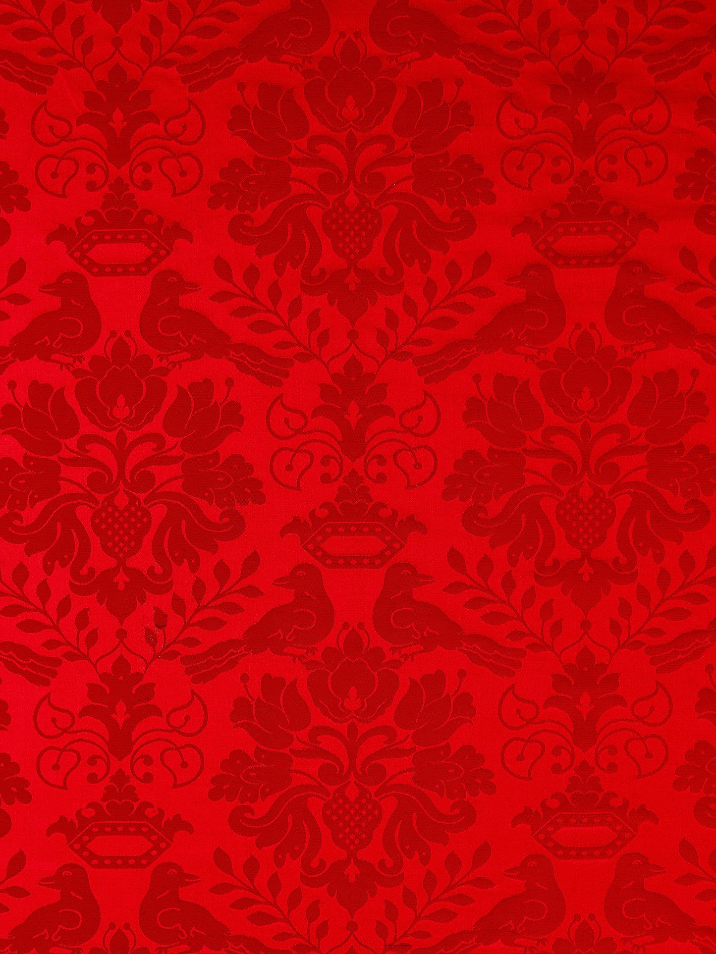 SCALAMANDRE  LOVE BIRD FABRIC RUBY   - SC 00151098MM