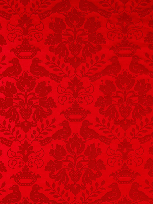 SCALAMANDRE  LOVE BIRD FABRIC RUBY   - SC 00151098MM