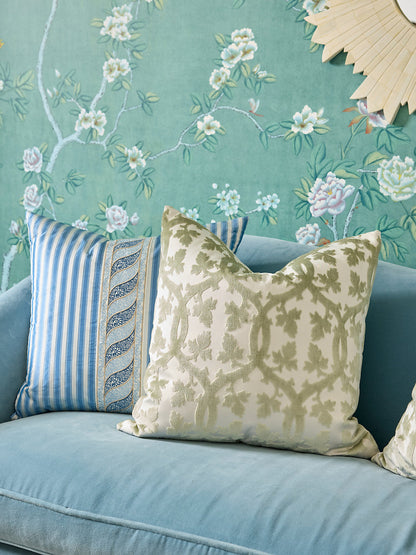 SCALAMANDRE  FALK MANOR HOUSE FABRIC GREEN TEA   - SC 001626690M NEW SKU # SC26690M0016