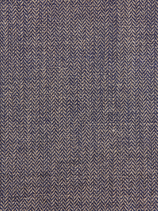 SCALAMANDRE OUTLET  FABRIC OXFORD HERRINGBONE WEAVE  FABRIC INDIGO   - SC 001727006