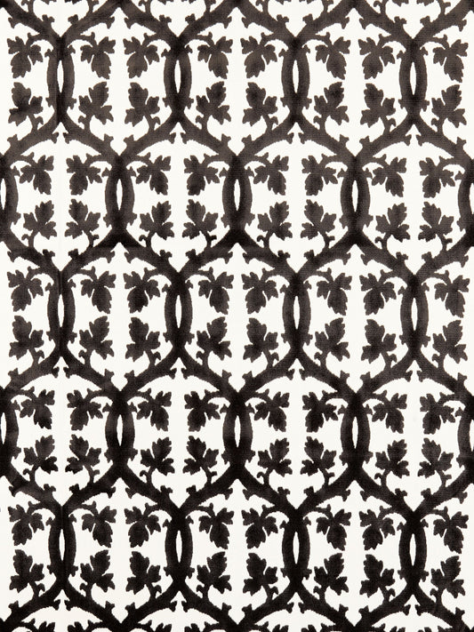 SCALAMANDRE  FALK MANOR HOUSE FABRIC CARBON   - SC 001826690M