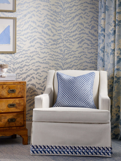 SCALAMANDRE  POMFRET FABRIC LAPIS   - SC 001826692M NEW SKU # SC26692M0018