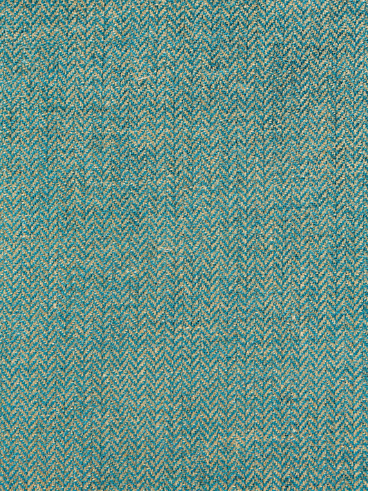 SCALAMANDRE  OXFORD HERRINGBONE WEAVE FABRIC TURQUOISE   - SC 001927006