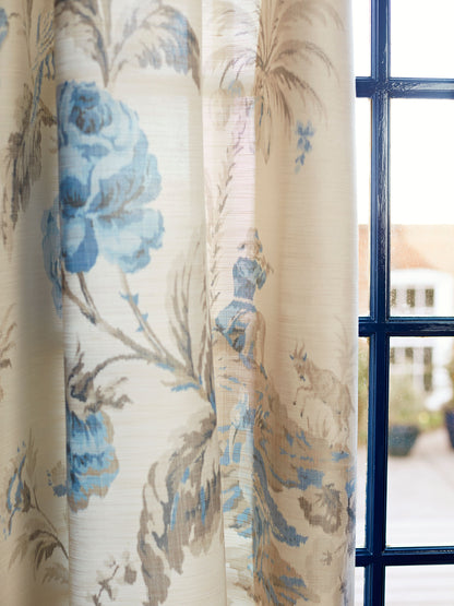 SCALAMANDRE  SOMERSET SILK WARP PRINT FABRIC BLOOM   - SC 000116585 NEW SKU # SC165850001