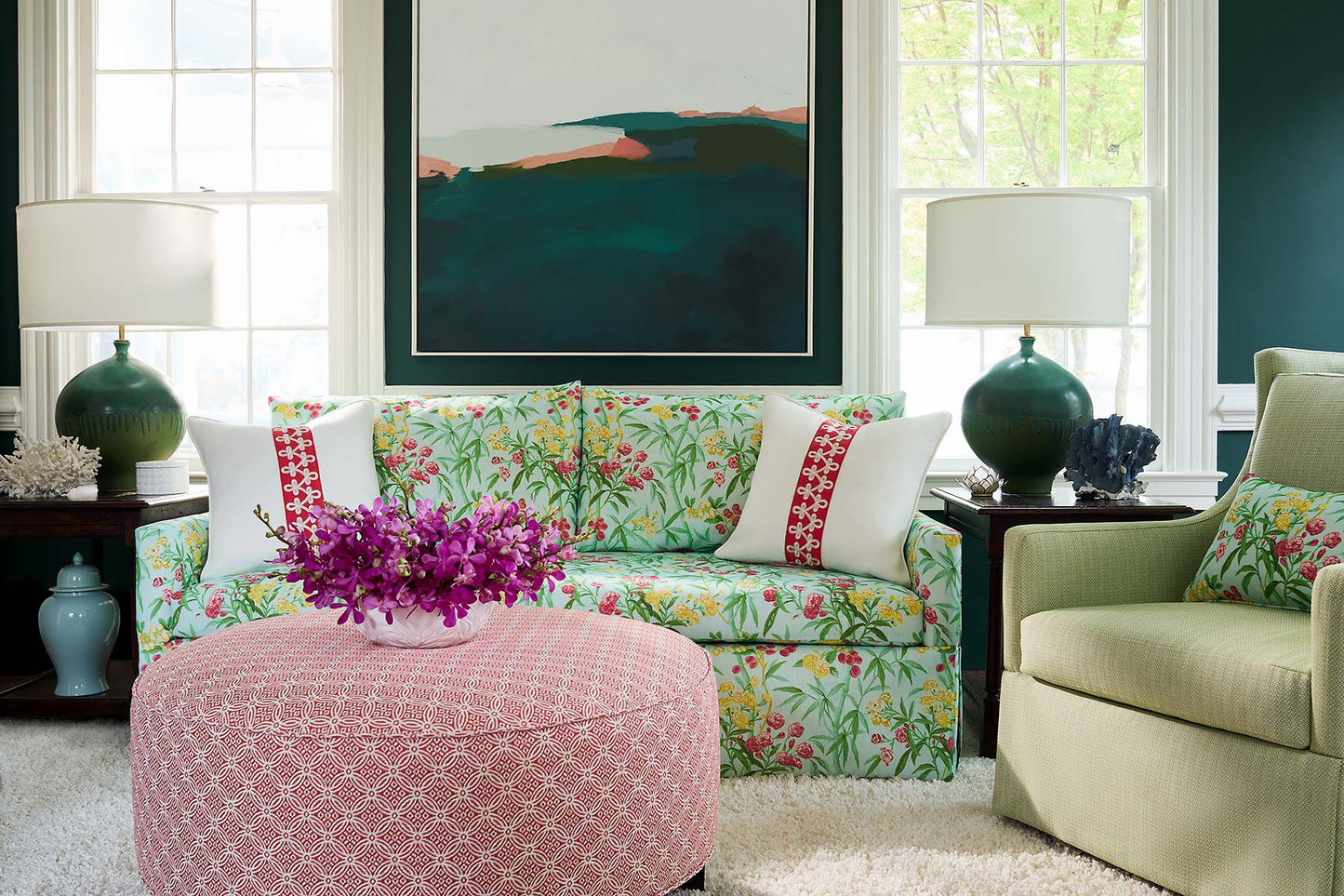 SCALAMANDRE  LANAI - OUTDOOR FABRIC GUAVA   - SC 000316638 NEW SKU # SC166380003