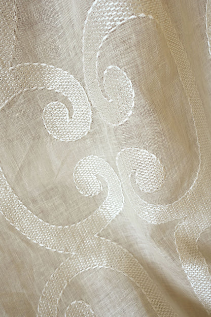 SCALAMANDRE  ORNAMENTO SHEER FABRIC CHAMPAGNE   - SC 000227040 NEW SKU # SC270400002