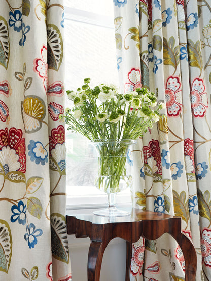 SCALAMANDRE  WILLOWOOD EMBROIDERY FABRIC BLOOM   - SC 000227071 NEW SKU # SC270710002