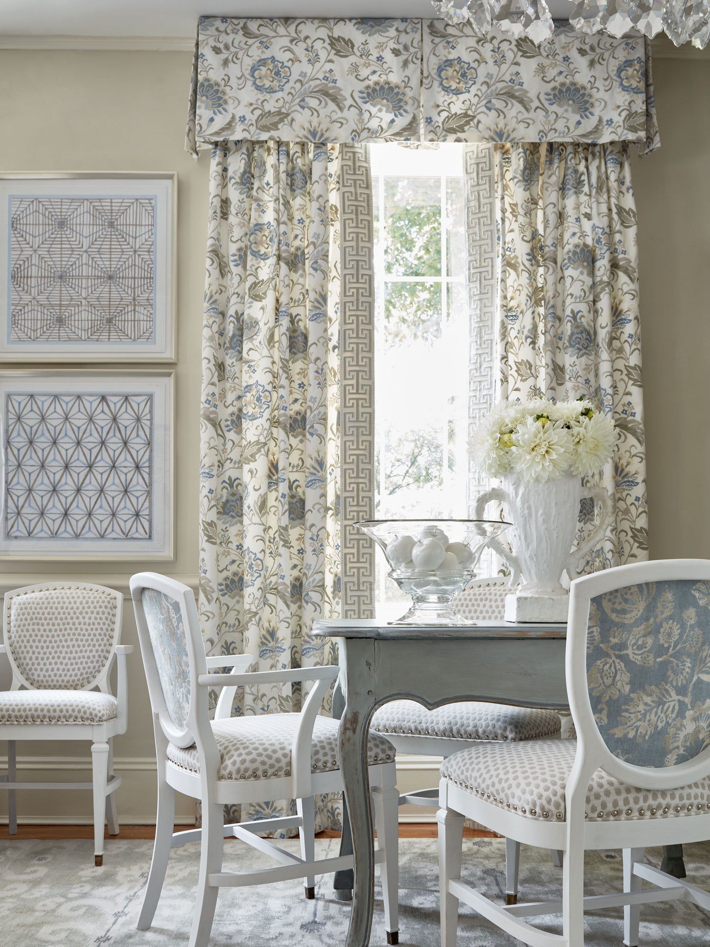 SCALAMANDRE  DELPHINE EMBROIDERY FABRIC JARDIN   - SC 000227173 NEW SKU # SC271730002