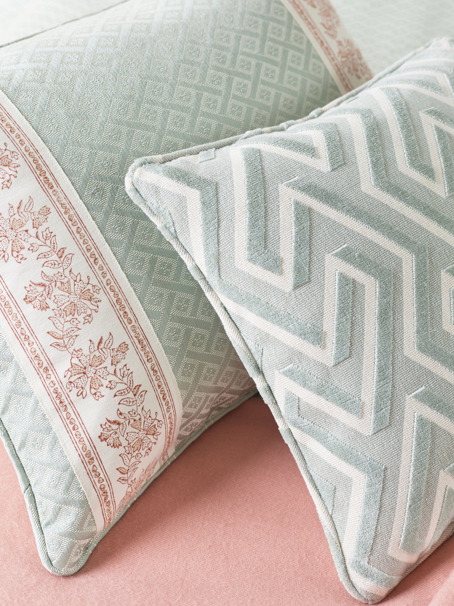 SCALAMANDRE  MAZE VELVET FABRIC HARBOR   - SC 000227237 NEW SKU # SC272370002