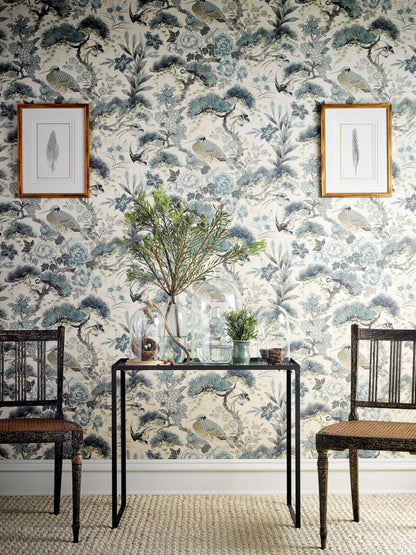 SCALAMANDRE  SHENYANG SISAL BIRD , ANIMAL 
BOTANICAL , FOLIAGE 
CHINOISERIE PORCELAIN   - SC 0002WP88380 NEW SKU # SCWP883800002