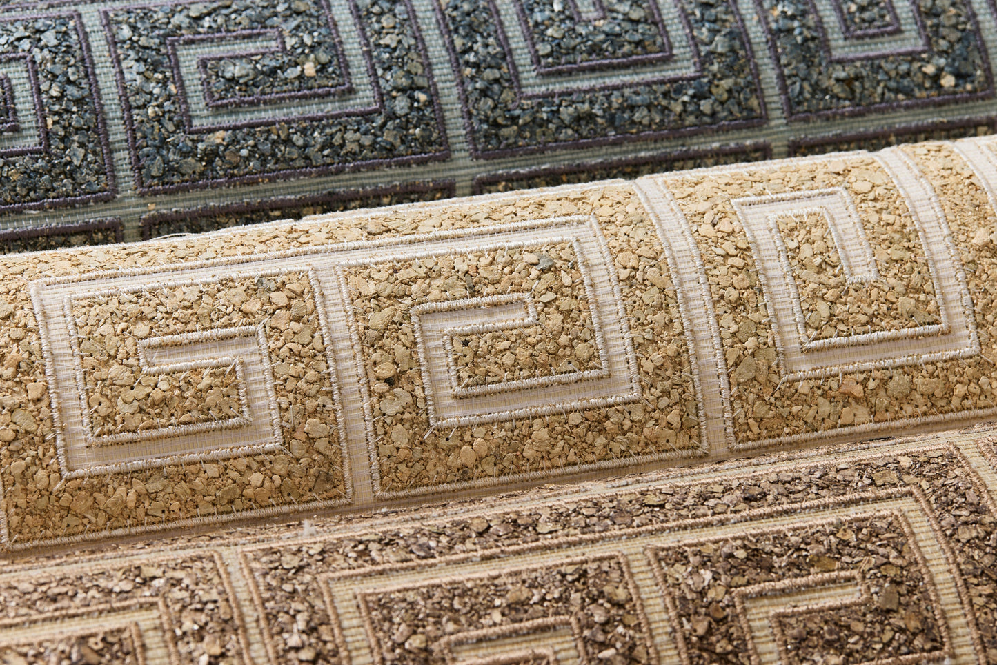 SCALAMANDRE  FRET MOSAIC GRASSCLOTH GEOMETRIC 
GREEK KEY , LABYRINTH TIGER EYE   - SC 0002WP88557 NEW SKU # SCWP885570002