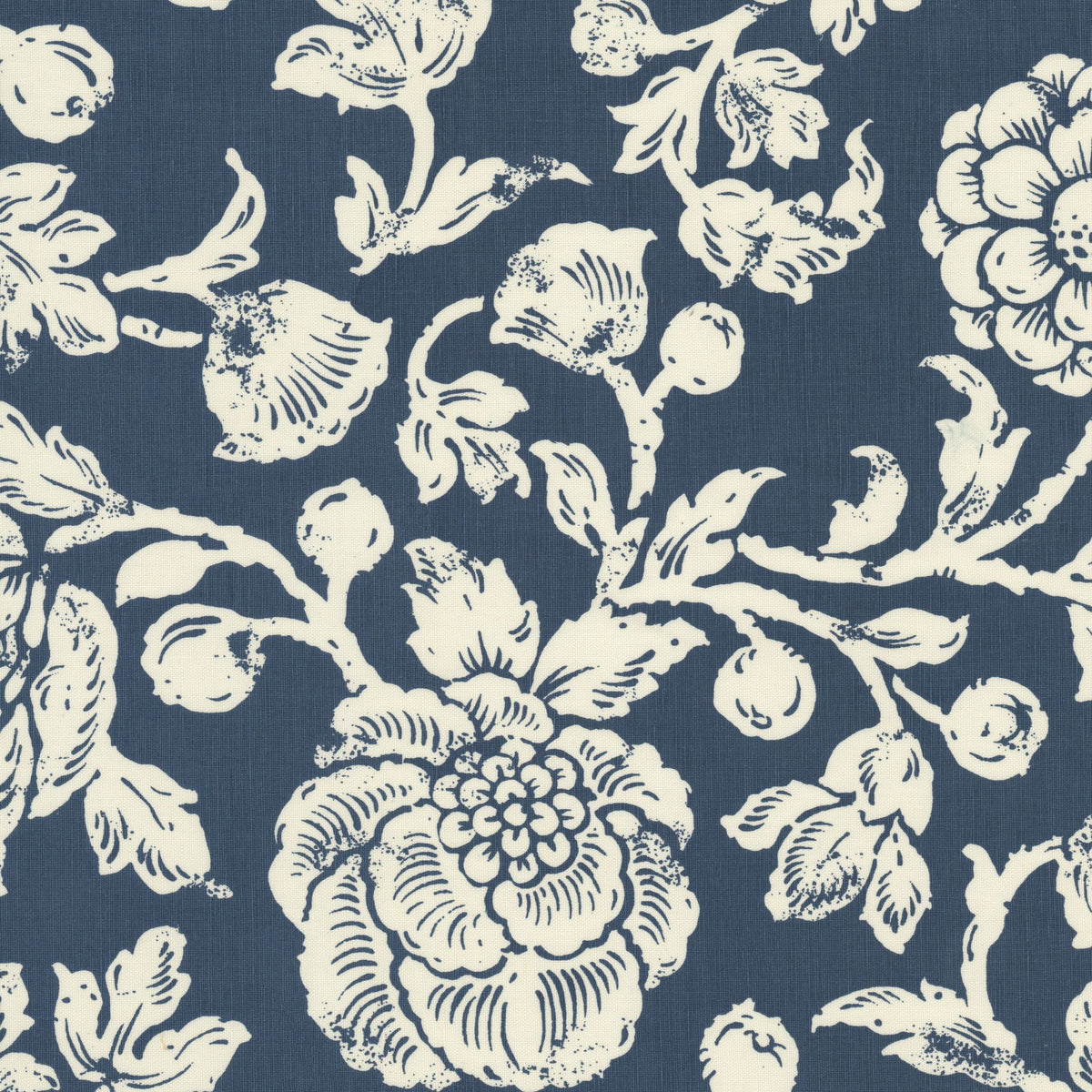 STOUT TEXTILES  MULTIPURPOSE,PRINT TRADITIONAL, FLORAL COBALT,SAPPHIRE   - SELT-3