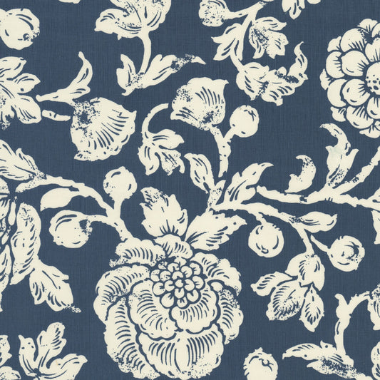 STOUT TEXTILES  MULTIPURPOSE,PRINT TRADITIONAL, FLORAL COBALT,SAPPHIRE   - SELT-3