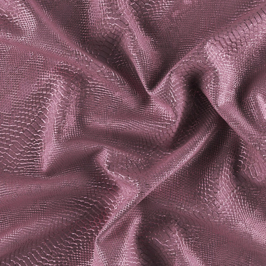 JF Fabrics SERPENT 44 Fabric Animal, Metallic, Texture Pink  Vinyl, Vegan Leather - 8935144 J9011