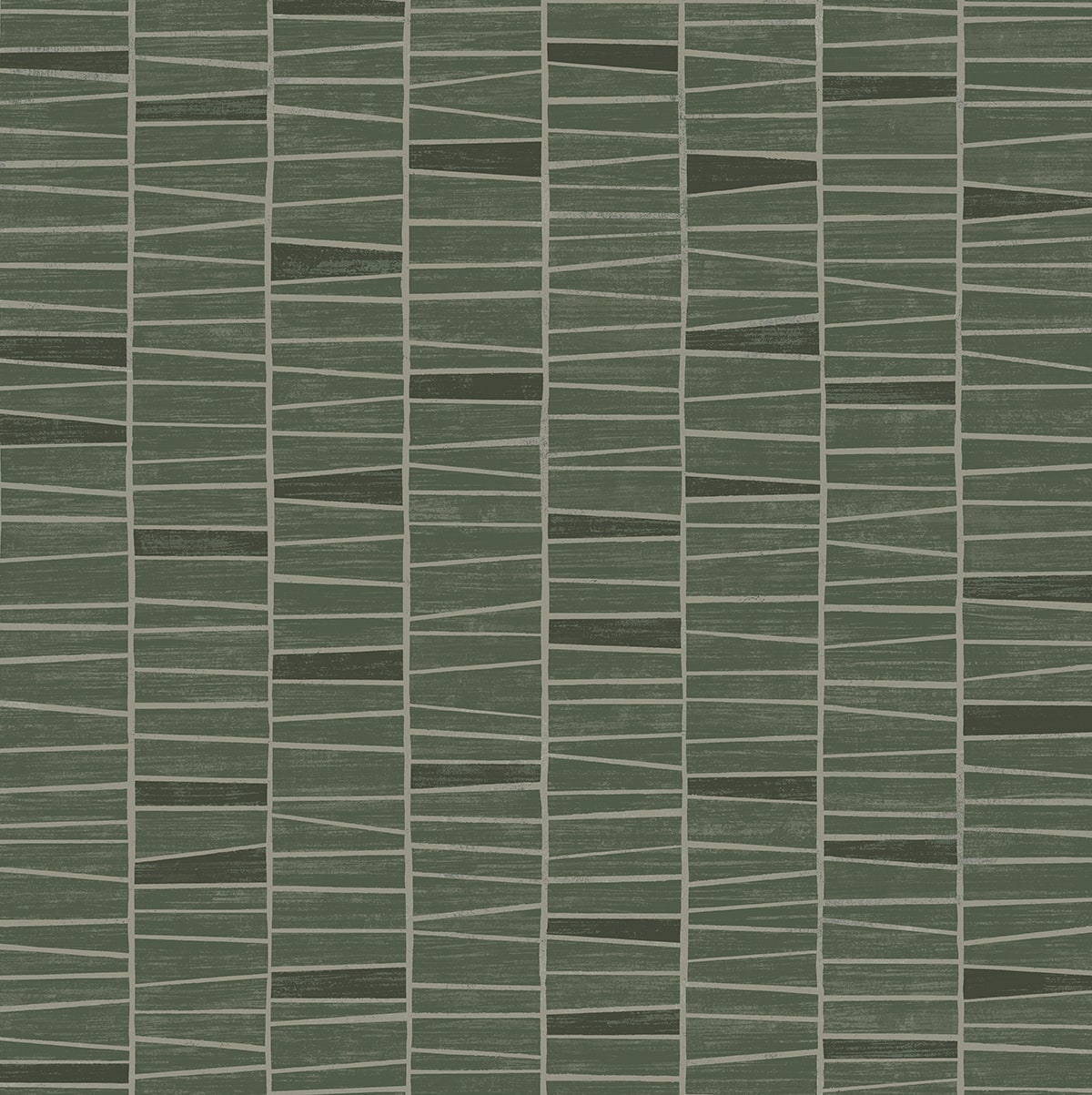 Stacy Garcia Home Stacy Garcia Peel and Stick Organic Stripe Striped Contemporary Green Satin Sidewall - SG12504