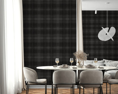 Stacy Garcia Home  Crossroads Plaid Plaid Transitional Black    - SG13100