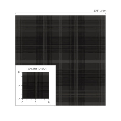 Stacy Garcia Home  Crossroads Plaid Plaid Transitional Black    - SG13100