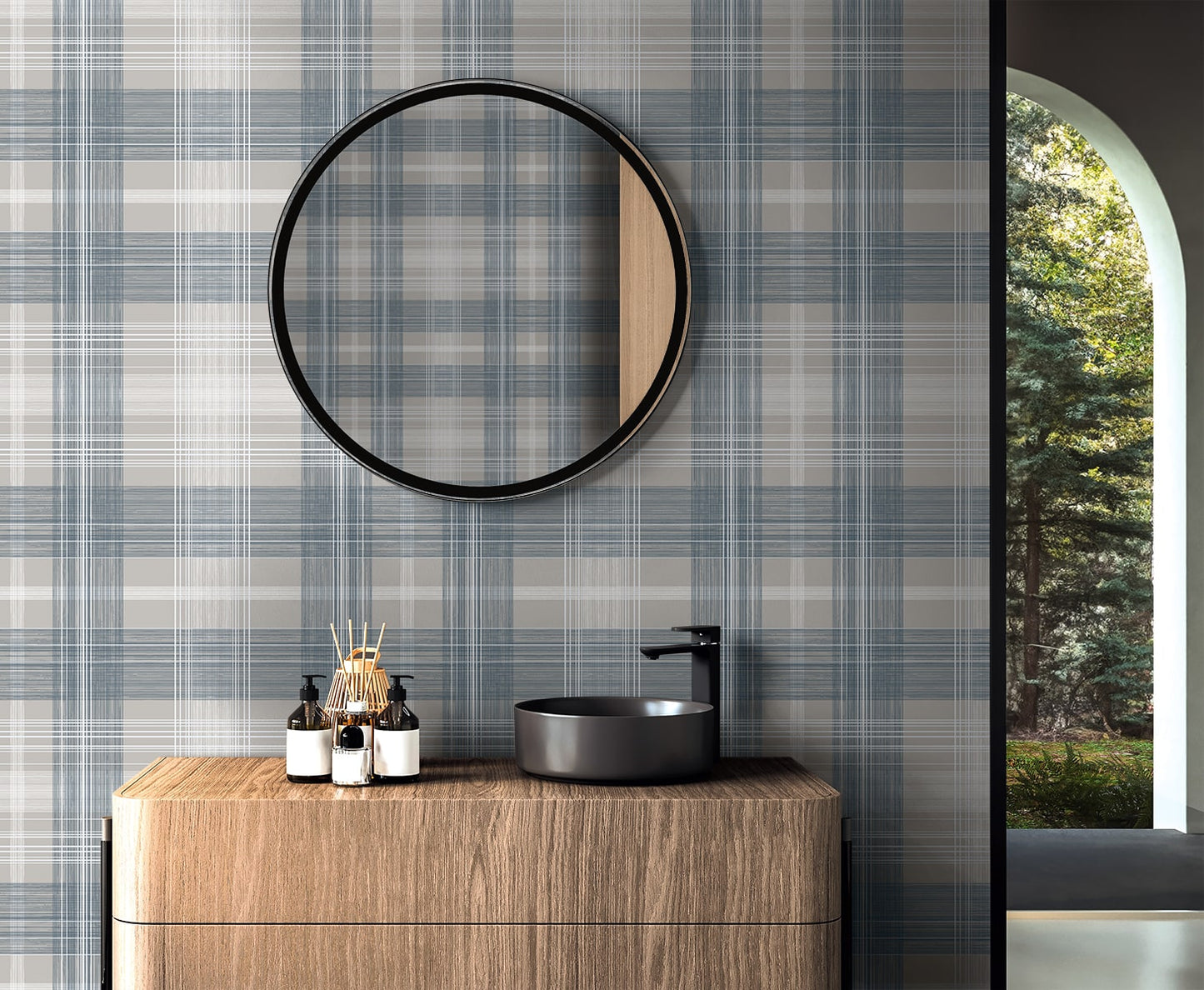 Stacy Garcia Home  Crossroads Plaid Plaid Transitional Grey   - SG13102