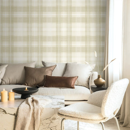 Stacy Garcia Home  Crossroads Plaid Plaid Transitional Beige   - SG13107