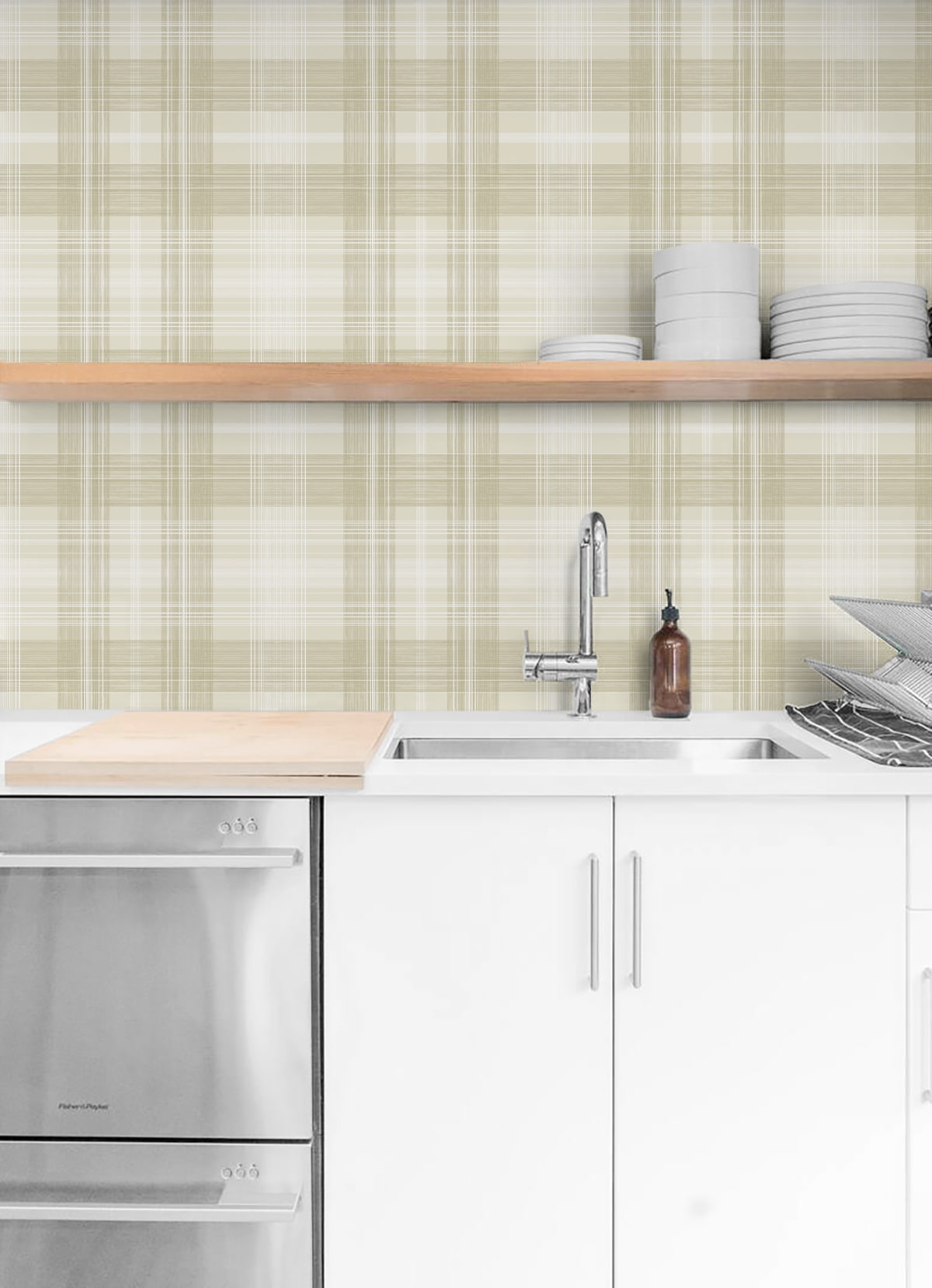 Stacy Garcia Home  Crossroads Plaid Plaid Transitional Beige   - SG13107