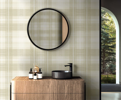 Stacy Garcia Home  Crossroads Plaid Plaid Transitional Beige   - SG13107