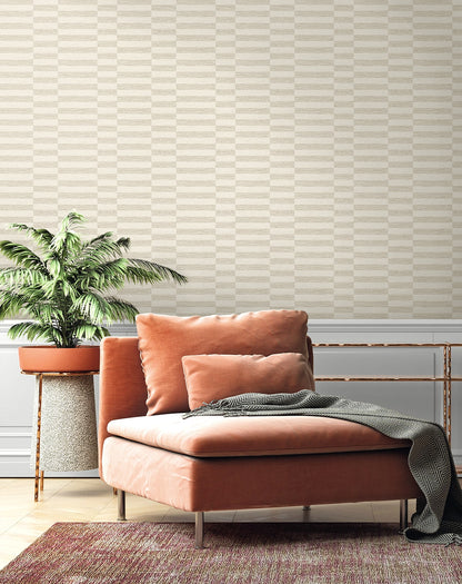 Stacy Garcia Home  Faux Woven Stripe Striped Contemporary Beige   - SG13207