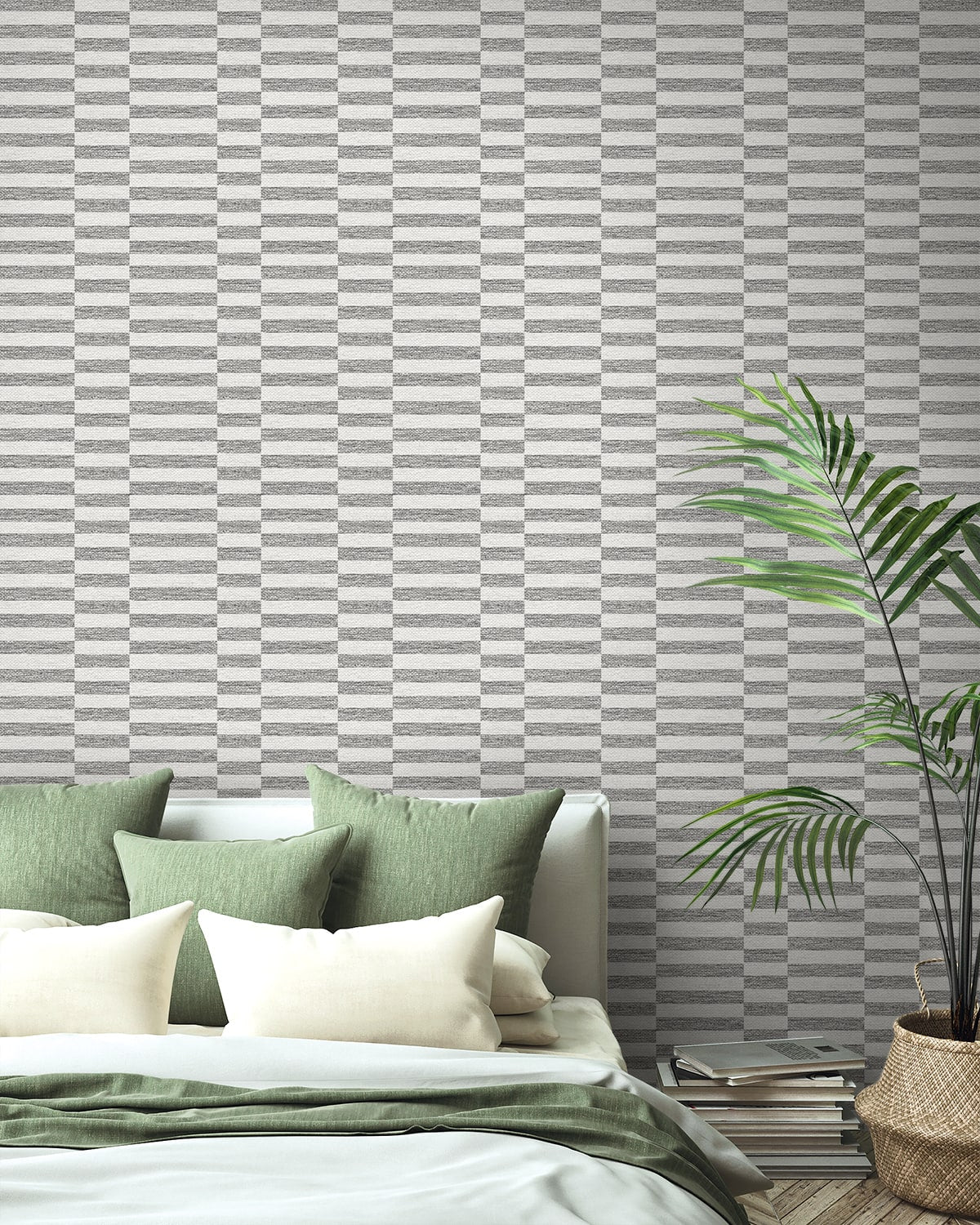 Stacy Garcia Home  Faux Woven Stripe Striped Contemporary Grey   - SG13208