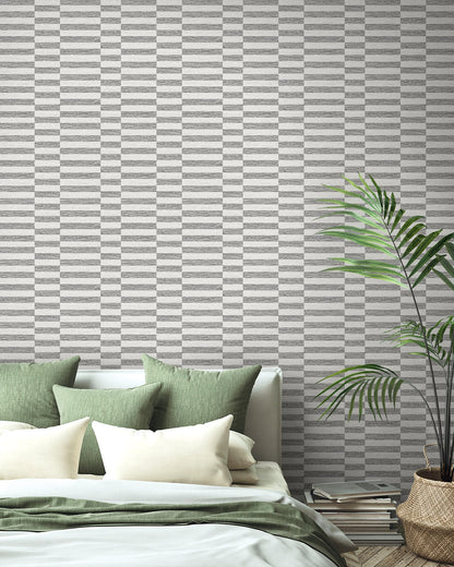 Stacy Garcia Home  Faux Woven Stripe Striped Contemporary Grey   - SG13208