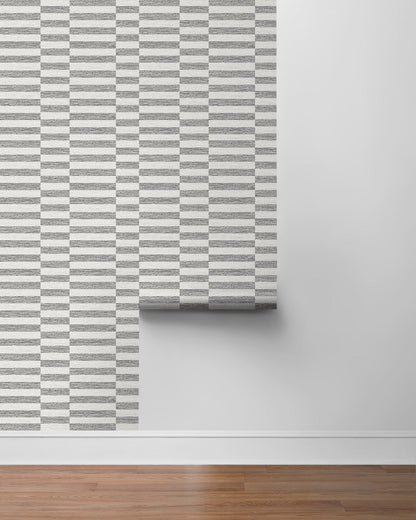 Stacy Garcia Home  Faux Woven Stripe Striped Contemporary Grey   - SG13208