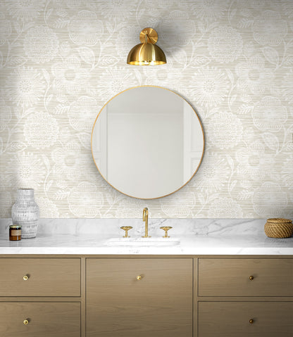 Stacy Garcia Home  Faux Grass Floral Floral Coastal Beige   - SG13307