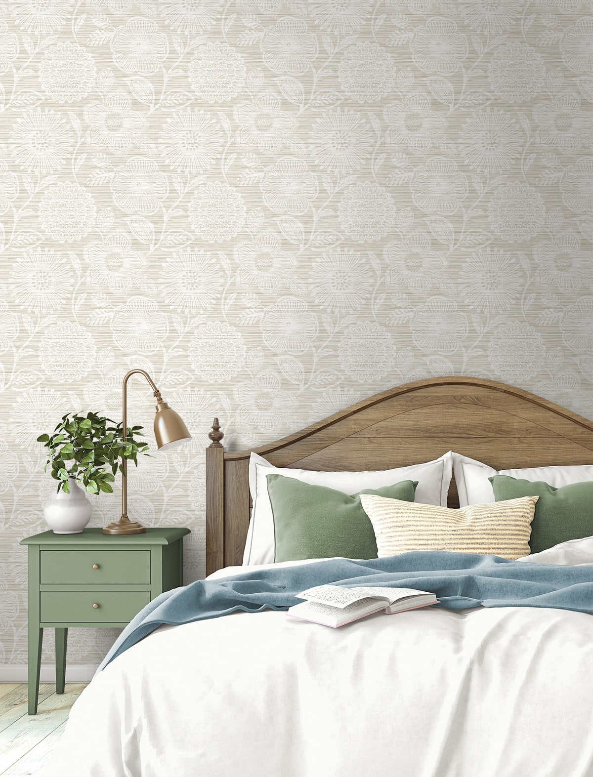 Stacy Garcia Home  Faux Grass Floral Floral Coastal Beige   - SG13307