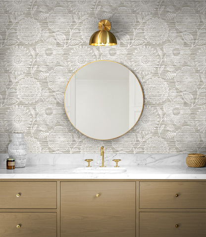 Stacy Garcia Home  Faux Grass Floral Floral Coastal Grey   - SG13308