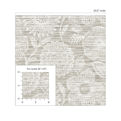 Stacy Garcia Home  Faux Grass Floral Floral Coastal Grey   - SG13308