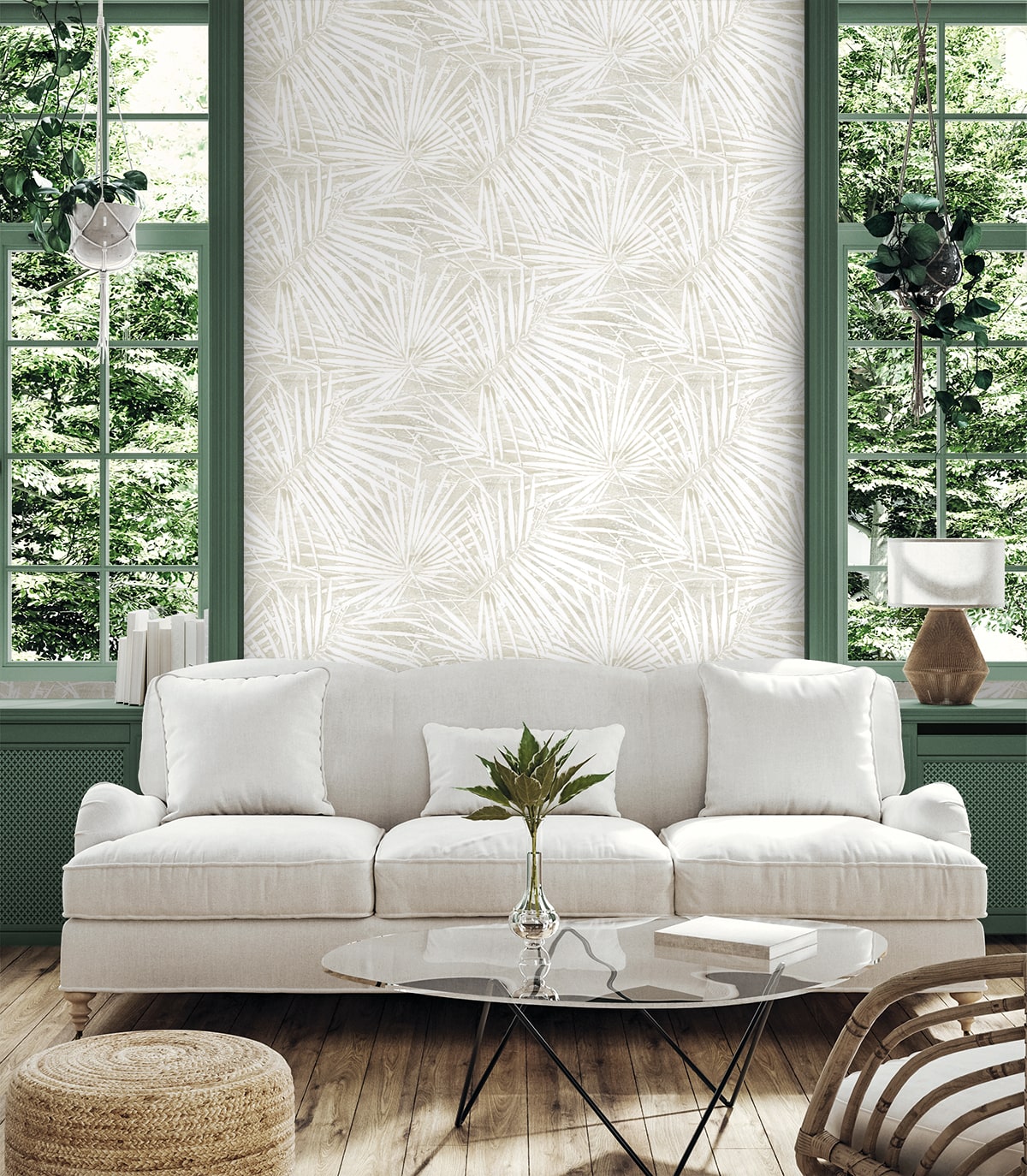 Stacy Garcia Home  Fossil Palm Botanical Contemporary Beige   - SG13407