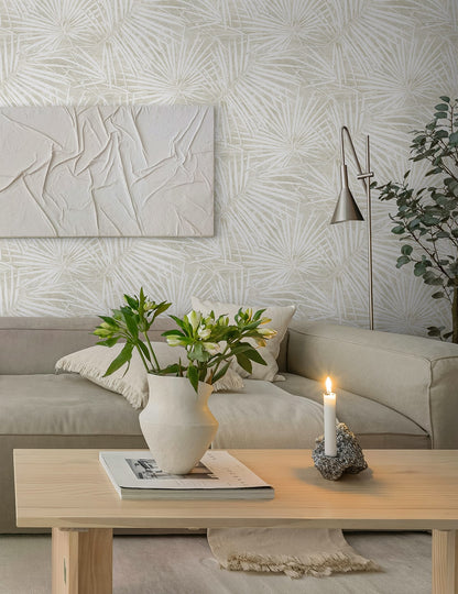 Stacy Garcia Home  Fossil Palm Botanical Contemporary Beige   - SG13407