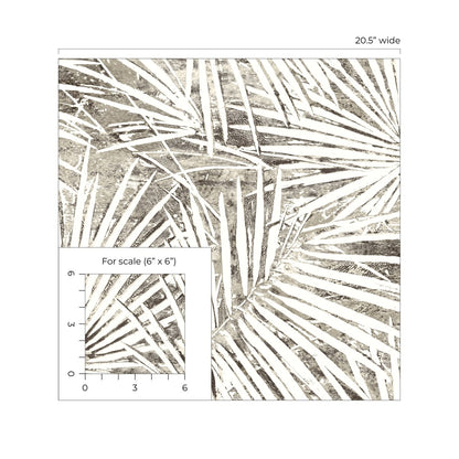 Stacy Garcia Home  Fossil Palm Botanical Contemporary Grey   - SG13408