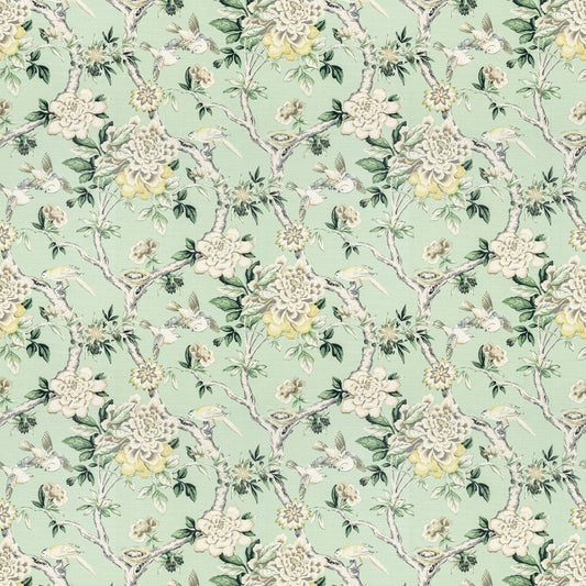 STOUT TEXTILES  MULTIPURPOSE,PRINT TRADITIONAL, JACOBEAN SEAFOAM,SEAMIST   - SHEL-2