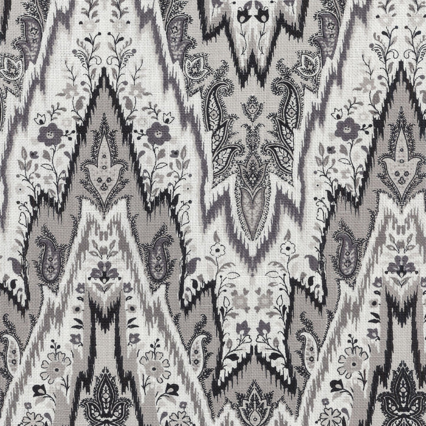 JF Fabrics SHIBORI 97 Fabric Traditional,Transitional,Contemporary,Flamestitch Grey,Silver  Linen,Print,Linen Texture - 5732097 J6931