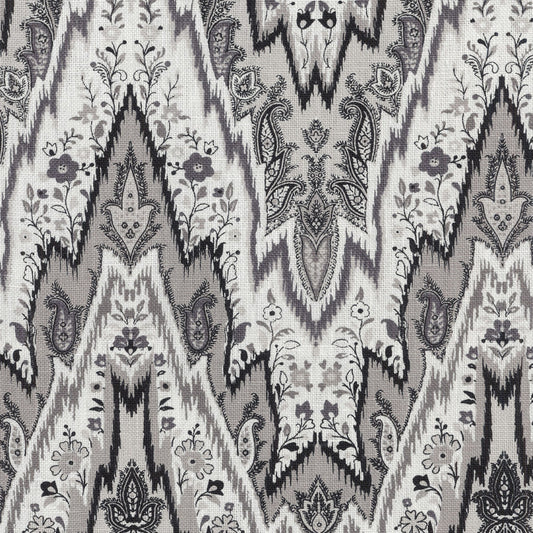 JF Fabrics SHIBORI 97 Fabric Traditional,Transitional,Contemporary,Flamestitch Grey,Silver  Linen,Print,Linen Texture - 5732097 J6931